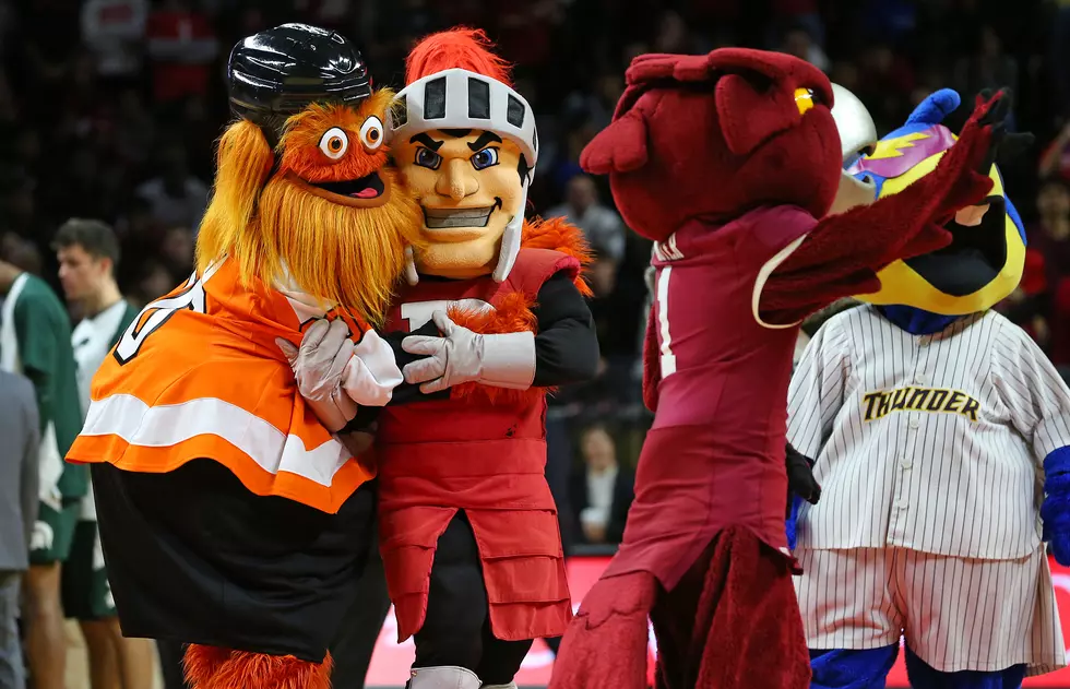 Gritty Celebrated the Scarlet Knights Birthday on Friday