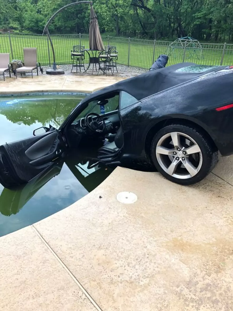 Driver Crashes his Car into a Strangers Pool in Jersey