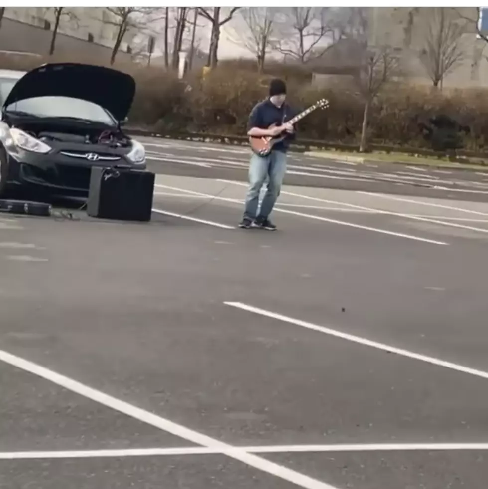 WATCH: Man Caught Randomly Playing Electric Guitar in a Fairless Hills Parking Lot