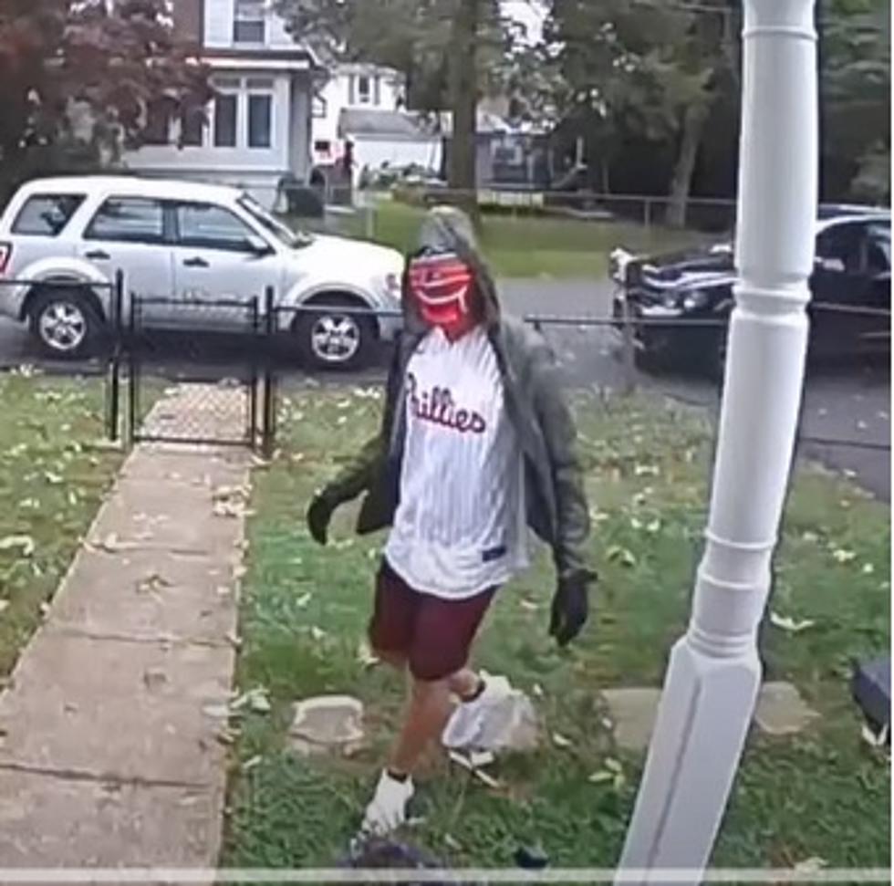 BEWARE: Man Dressed In Full Phillies Gear is Stealing Packages off of Porches in Bucks County