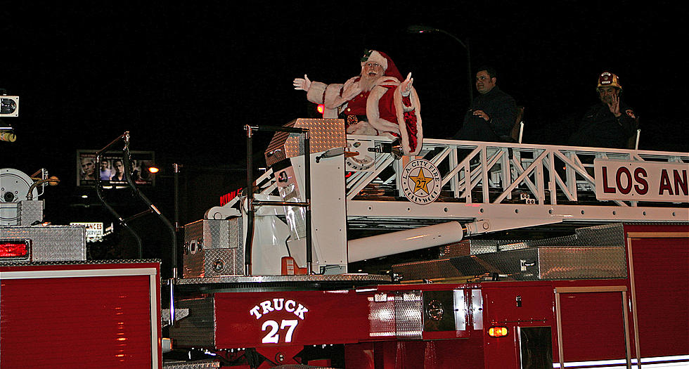Santa Claus Is Coming To Mount Laurel on a Firetruck