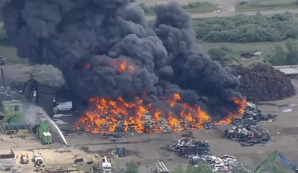 Junkyard Fire Raging in Fairless Hills, PA; Sending Smoke Across Bucks County