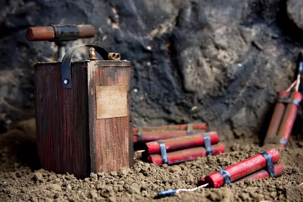 detonating fuse and dynamite on mine