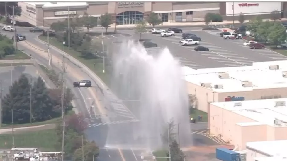 SHOCKING VIDEO! Huge Water Geyser Erupts Near Busy Shopping Center in Plymouth Meeting, PA