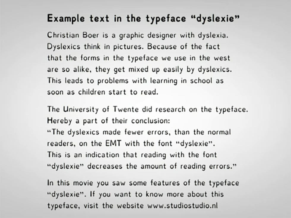 New ‘Dyslexie’ Font Created to Help Dyslexia Sufferers [VIDEO]