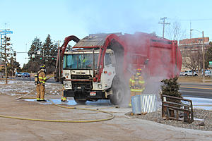 PSI Garbage Truck Catches Fire