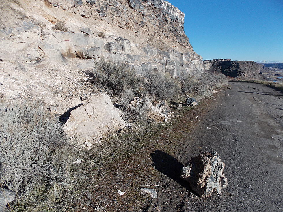 Falling Rocks in Canyon Cause Damage to Jerome Road
