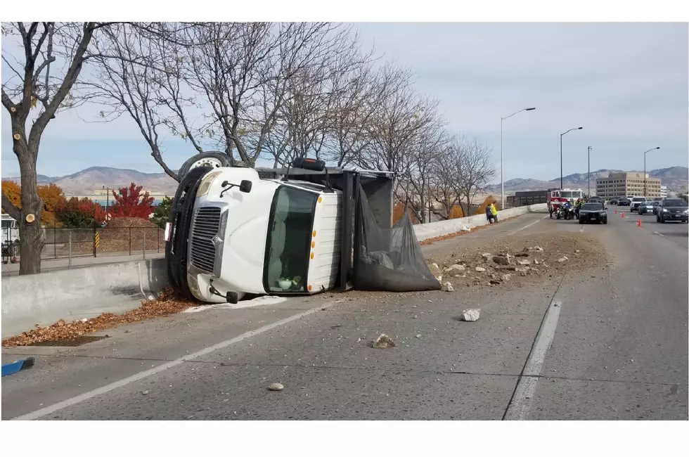 Dump Truck Topples Over on Busy Boise Road