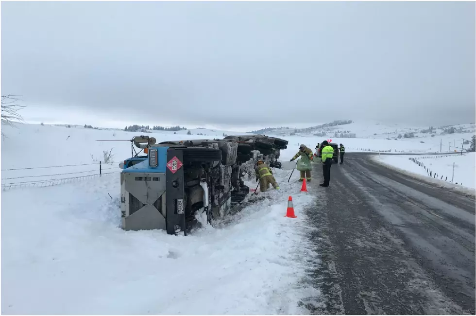 Semi Hauling Fuel Forced Off Idaho Highway