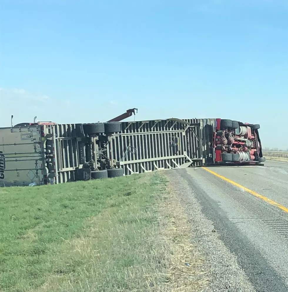 Driver Sent to Hospital After Semi Overturns Near Wendell