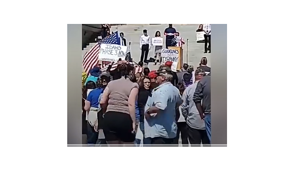 Angry Liberal Attacks Conservatives at Boise Rally