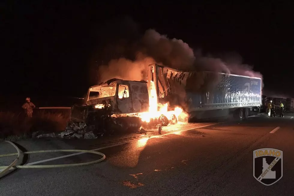 Wrong Way Driver Killed in Fiery Crash with Two Trucks on I-84