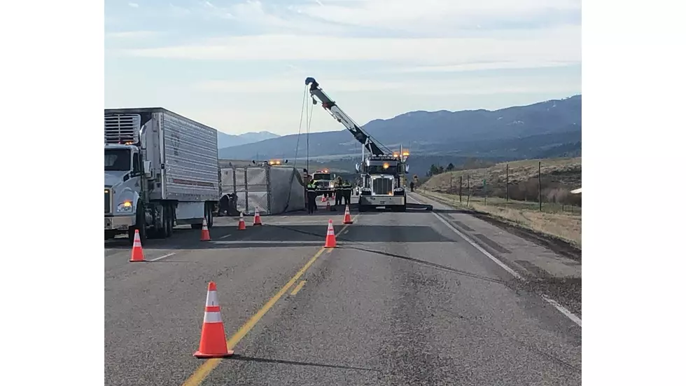 Semi Hauling Cheese Overturns Near Swan Valley