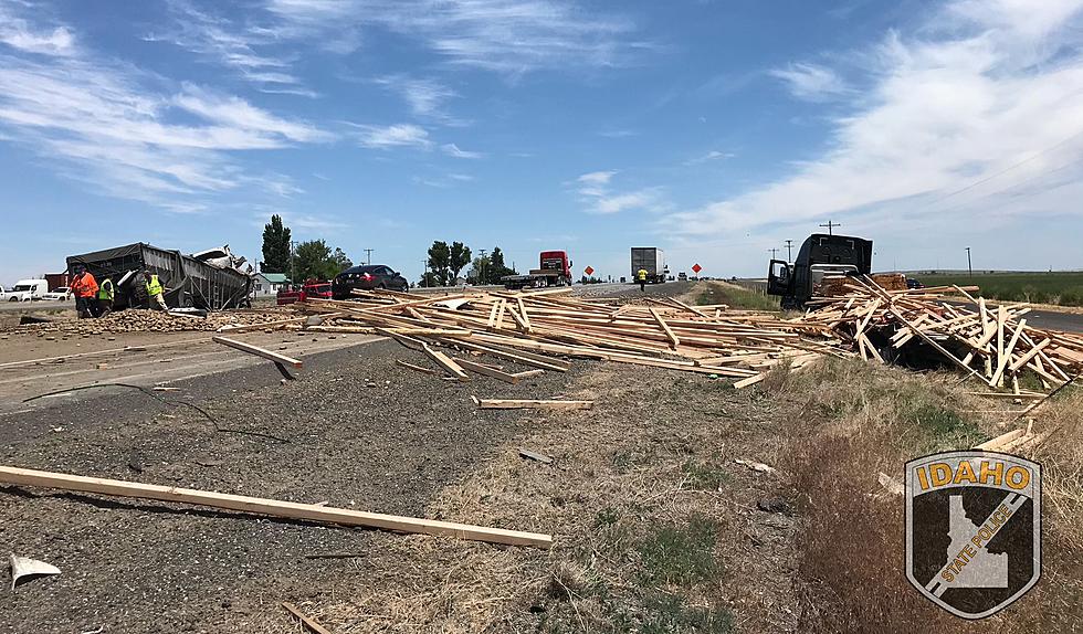 Crash Blocking Traffic Eastbound Interstate 84 Near Eden