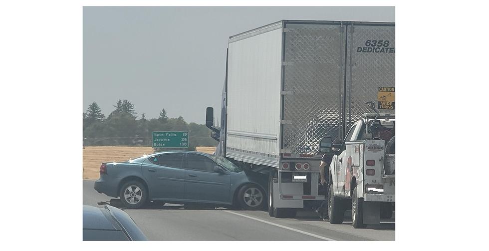 Car Hits Parked Semi on Interstate Near Hazelton