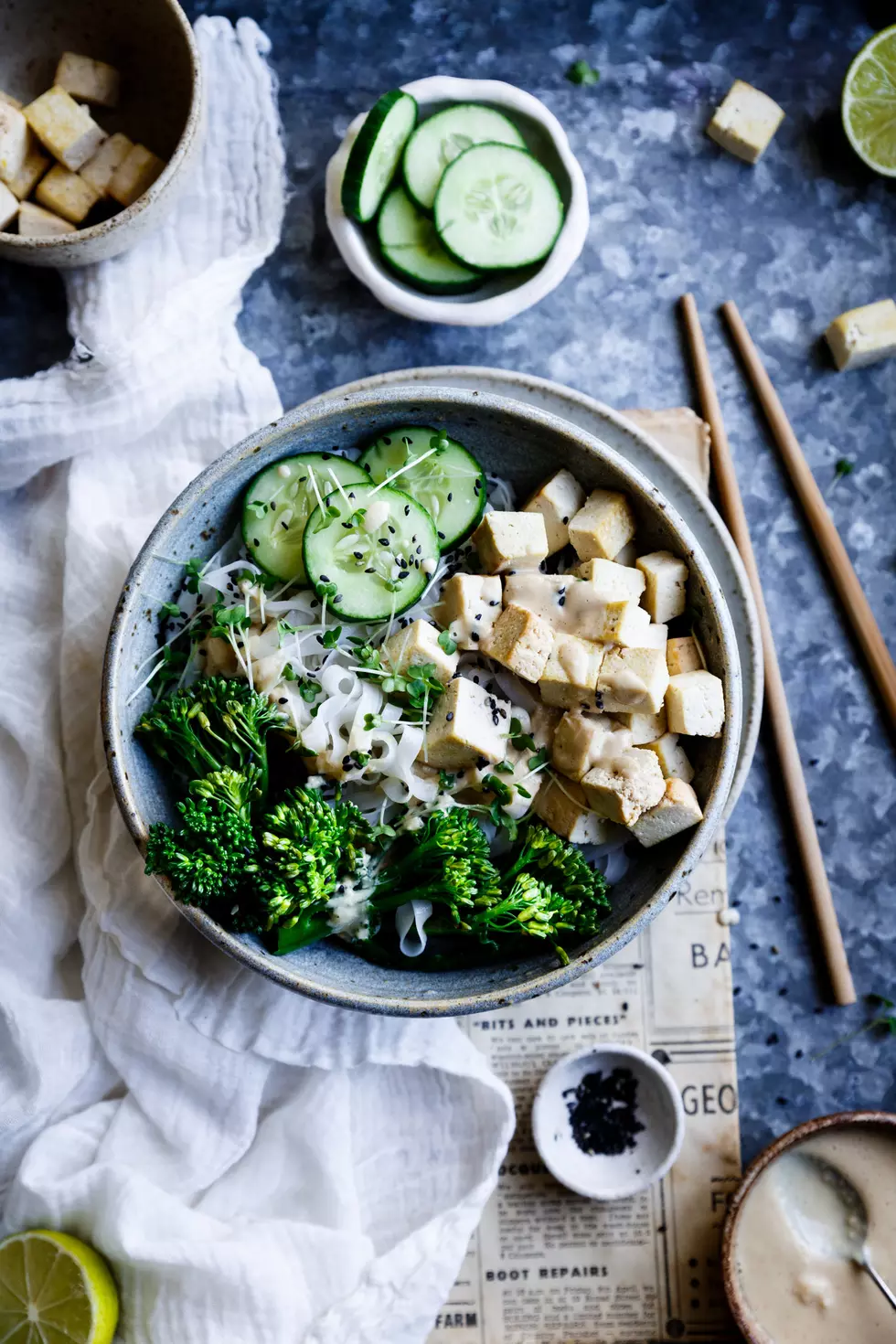 Make it in Under 25 Minutes: Protein Packed Tofu Satay Bowl