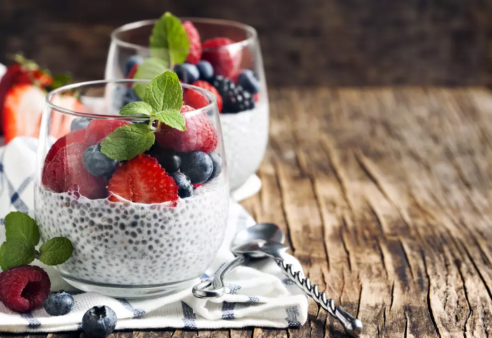 Overnight Chia Pudding with Fresh Fruit and Granola