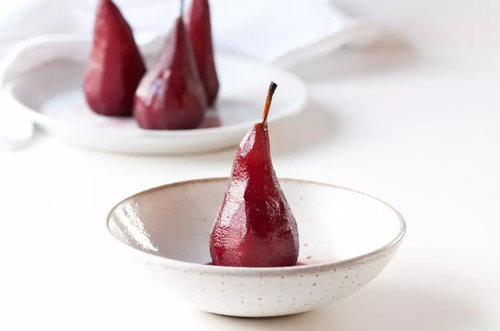 Poached Pears In Red Wine