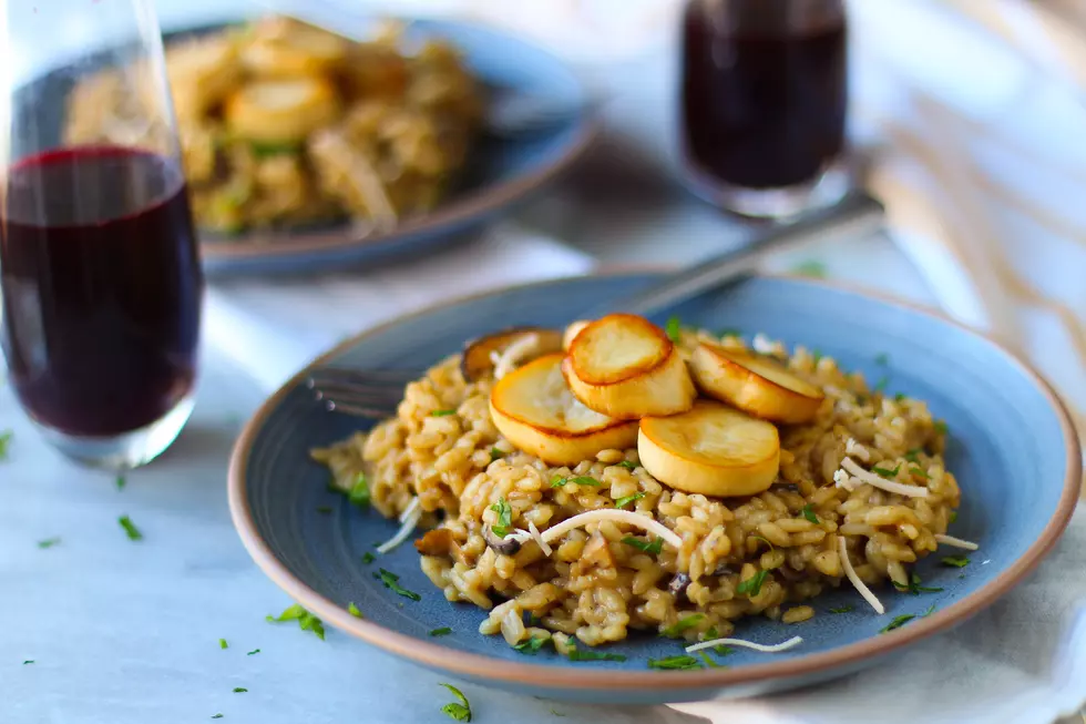 What We&#8217;re Cooking This Weekend: Vegan Scallops Over Mushroom Risotto