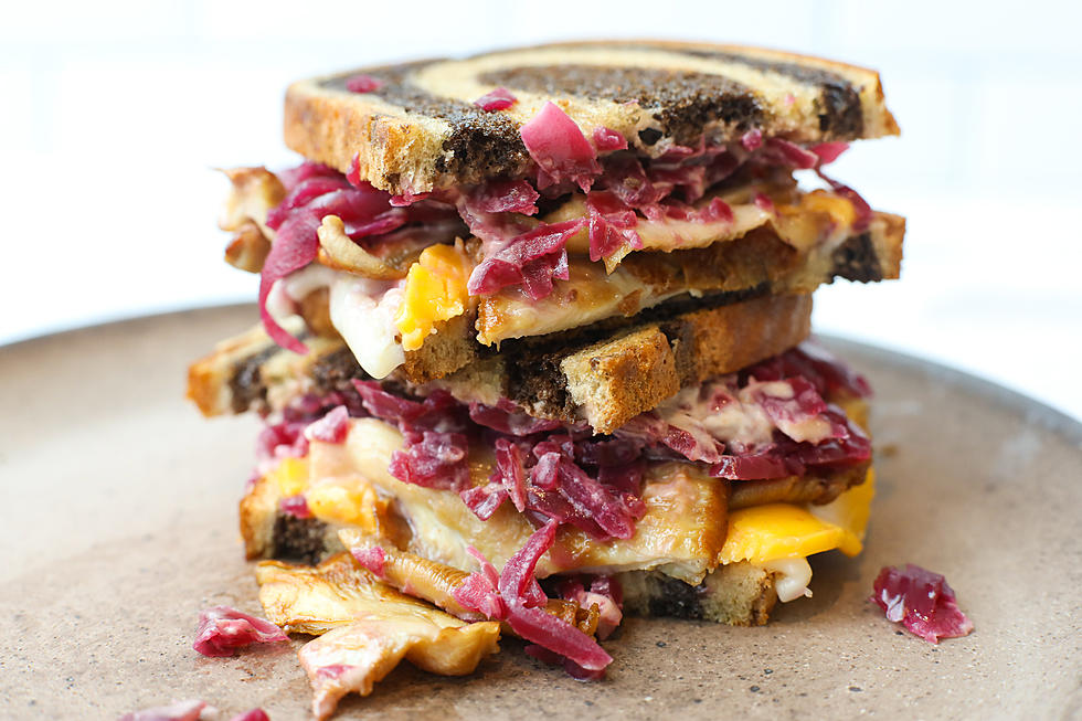 The Best Vegan Rueben Sandwich with Red Cabbage and Sauerkraut