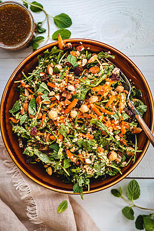 Moroccan-Inspired Salad with Superfoods and Plant-Based Protein