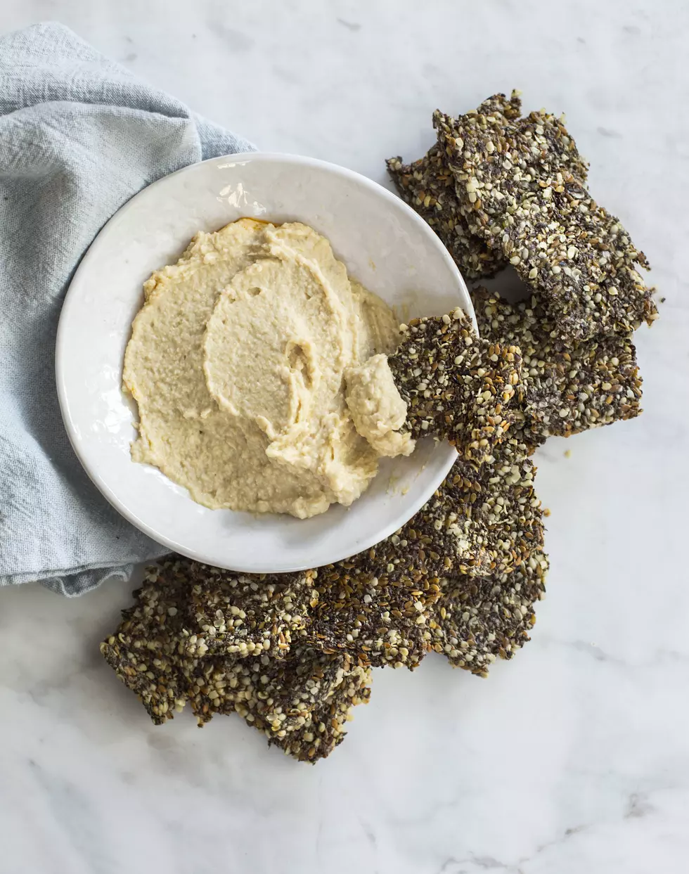 Nutrient-Dense Crackers with a Side of Hummus