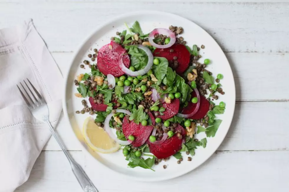 Vegan Hanukkah Recipe: Spiced Lentil Beetroot Salad