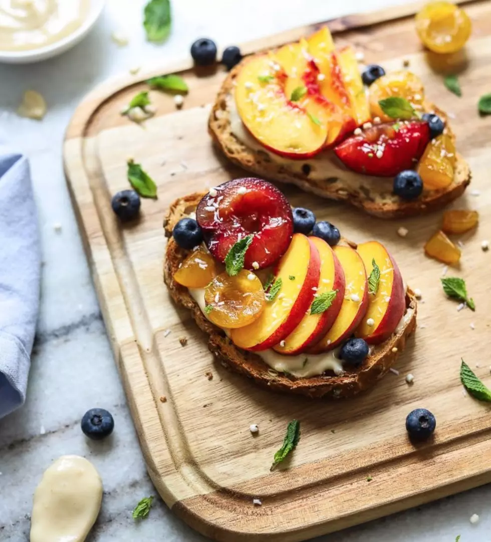Stone Fruit Toasties With Coconut Almond Butter Spread