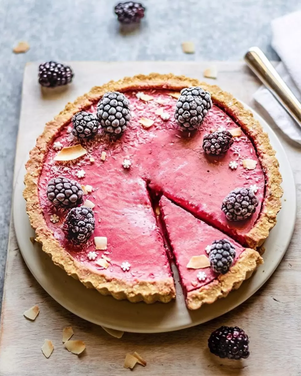 No-Bake Healthy Coconut Pink Tart Naturally Colored with Beets | The Beet