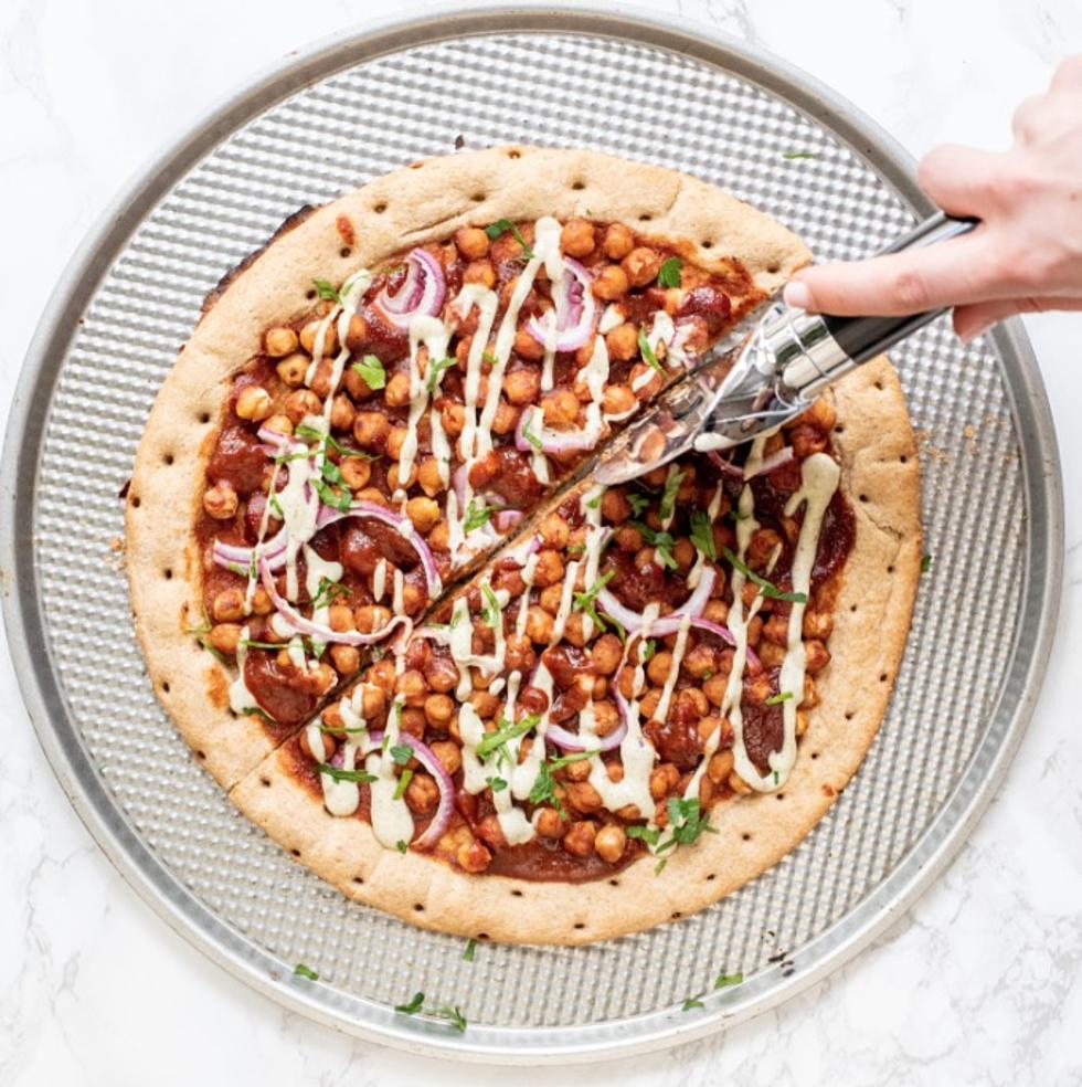 Healthy Vegan Recipe: BBQ Chickpea Pizza