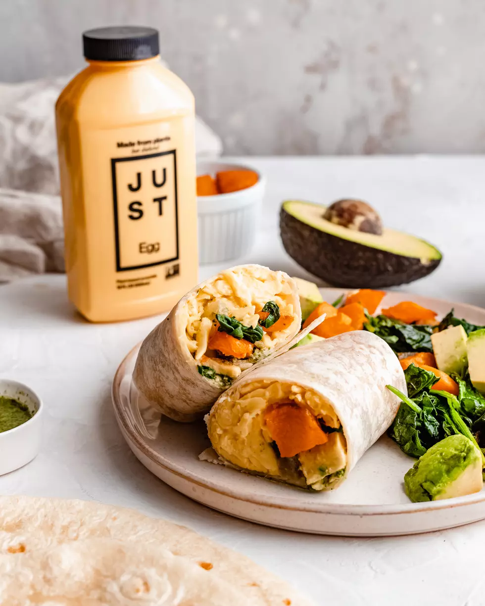 Spinach, Butternut Squash, and Avocado Wrap Made with JUST Egg