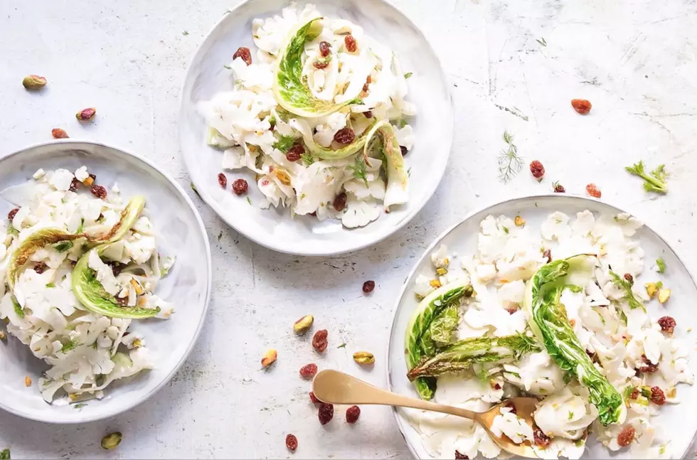 Sweet and Sour Shaved Cauliflower and Fennel Salad