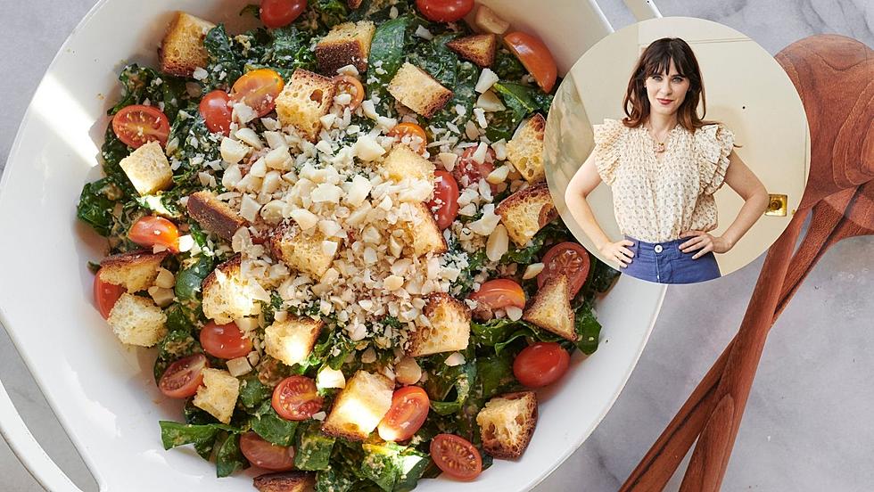 How to Make Zooey Deschanel’s Vegan Caesar Salad with Roasted Chickpeas