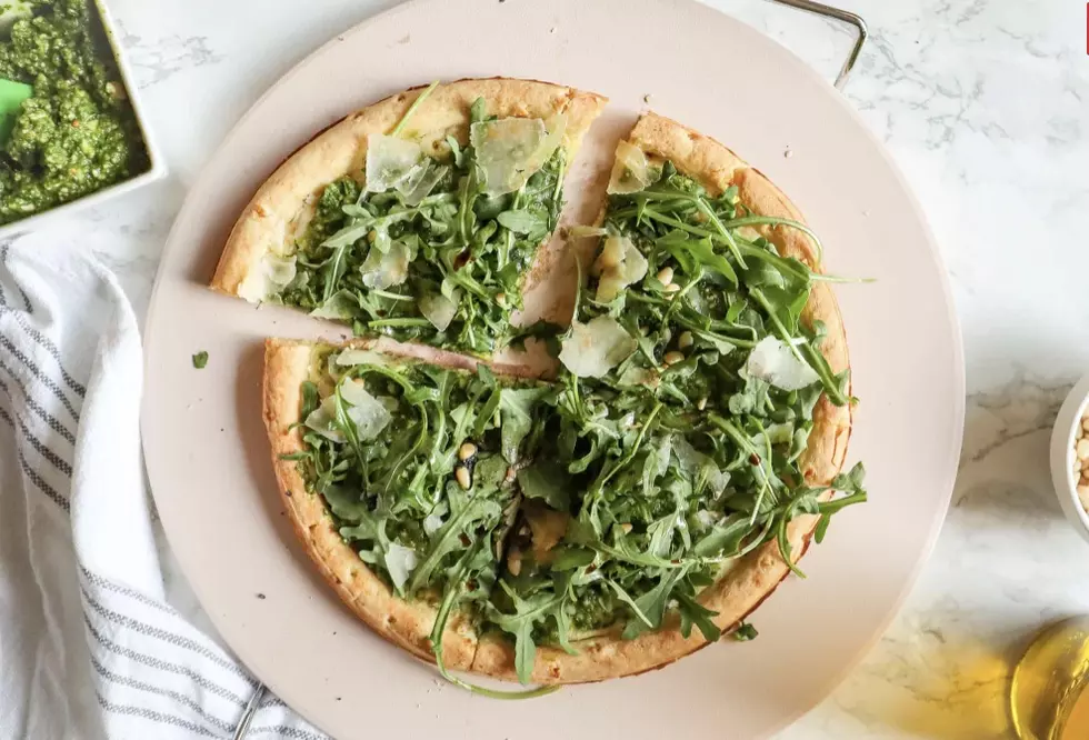 Gluten-Free, Dairy-Free Pesto Pizza