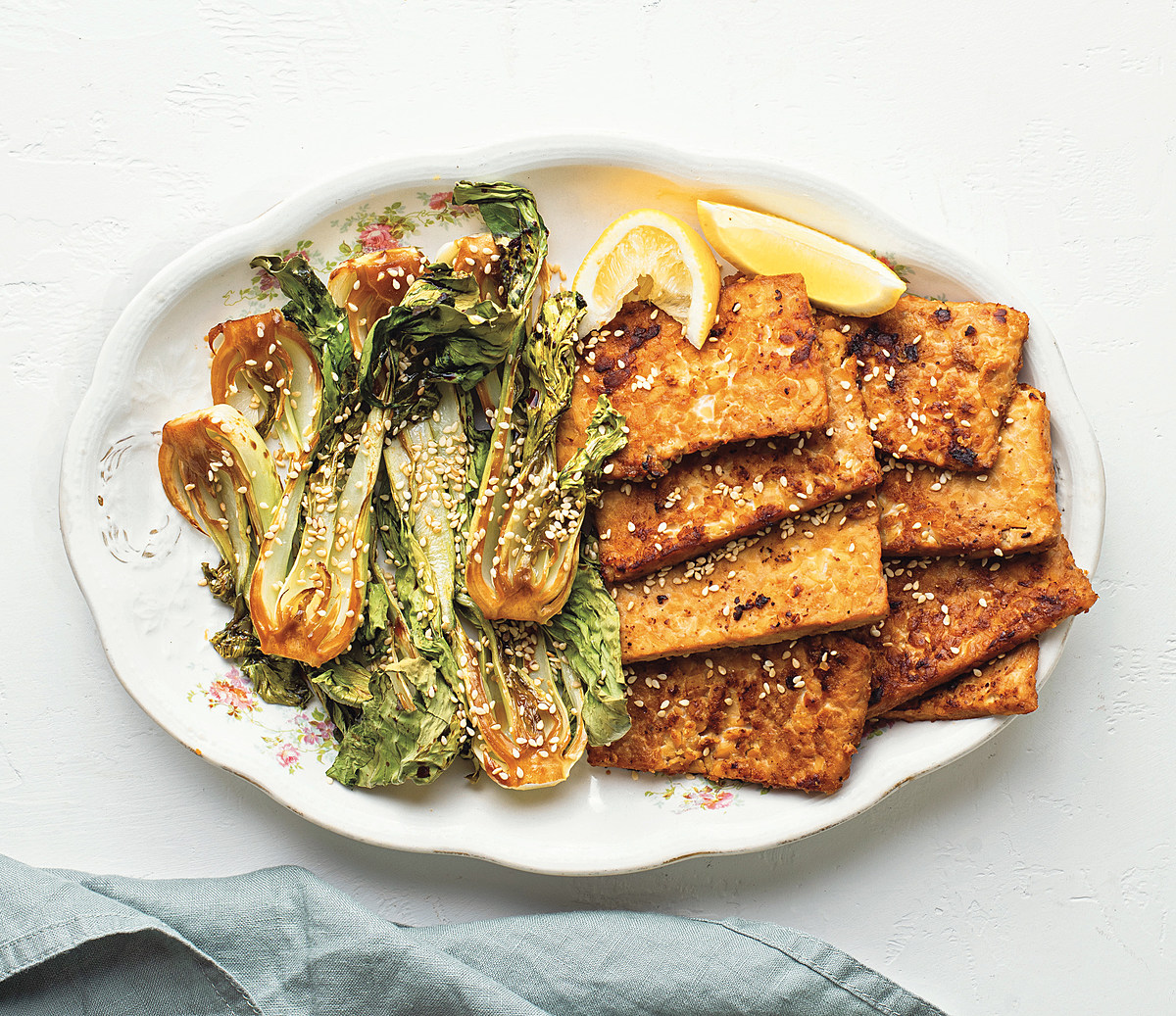 Recipe of the Day: Miso-Mustard Tempeh with Roasted Baby Bok Choy | The ...