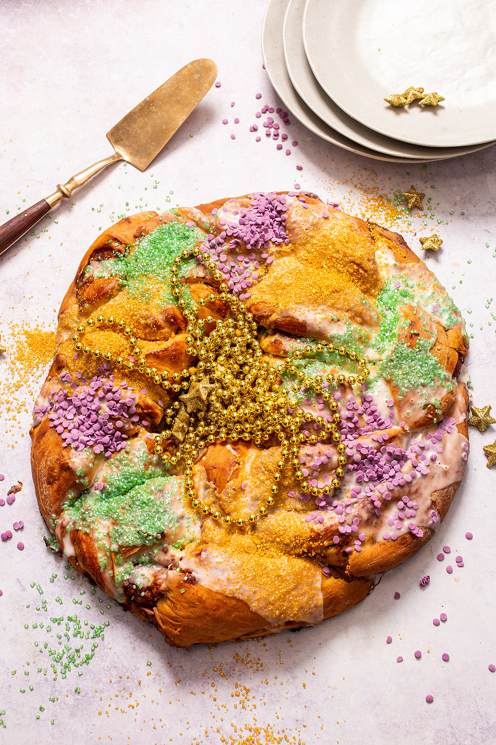 Cake Mix Mardi Gras Cake Recipe - Easy Mardi Gras Dessert