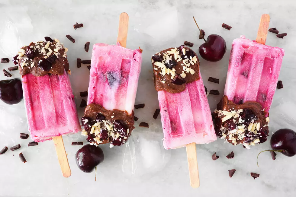 Dairy-Free Chocolate Covered Cherry Yogurt Popsicles