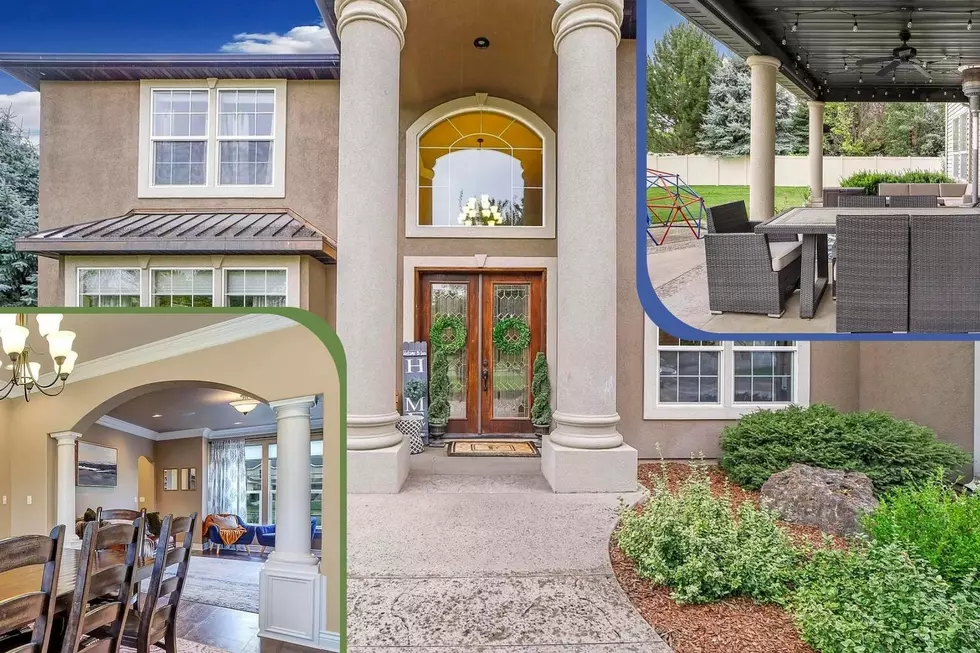 Colossal Columns Greet Visitors on this Beautiful Idaho House