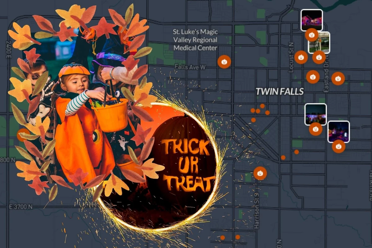 Twin Falls Halloween Treat Map