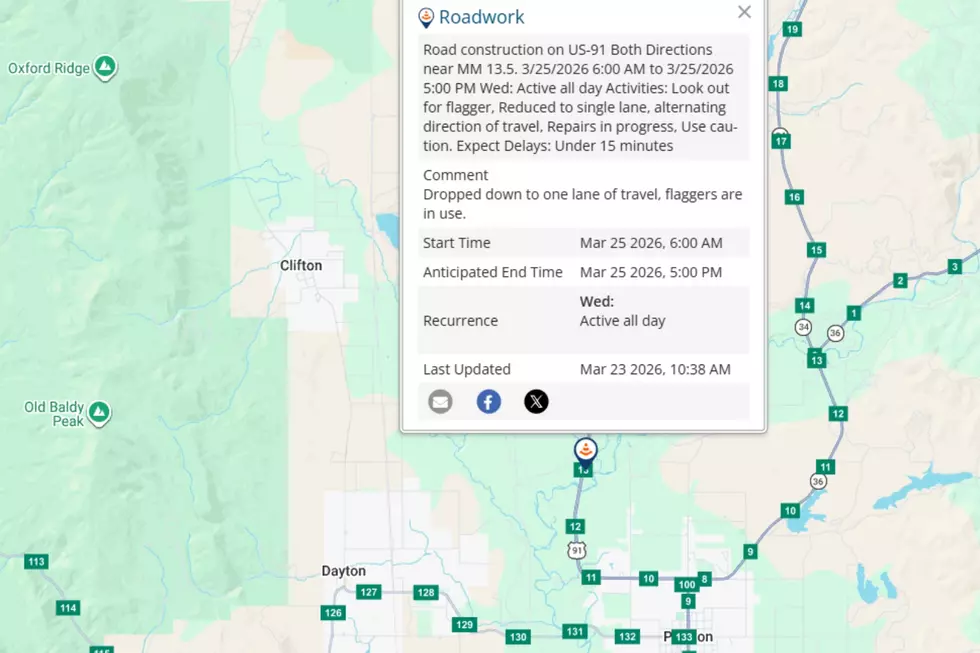 Preston Roadwork Credit Idaho 511 Map - 1