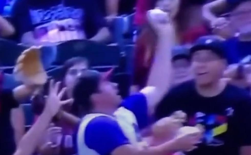 Fan Makes Spectacular Catch While Holding Baby & Beer