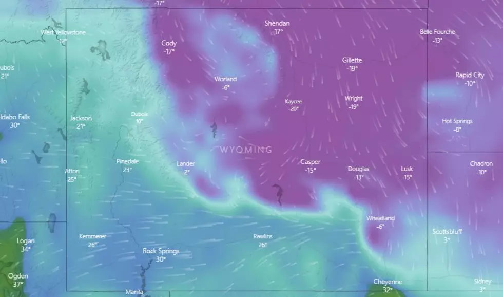 SEE: Graphics Show How Bitter Cold Will Take Over Wyoming