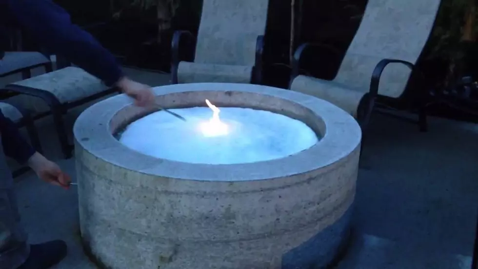 WATCH: The Freaky Results of Lighting Gas Fire Pit Covered In Snow