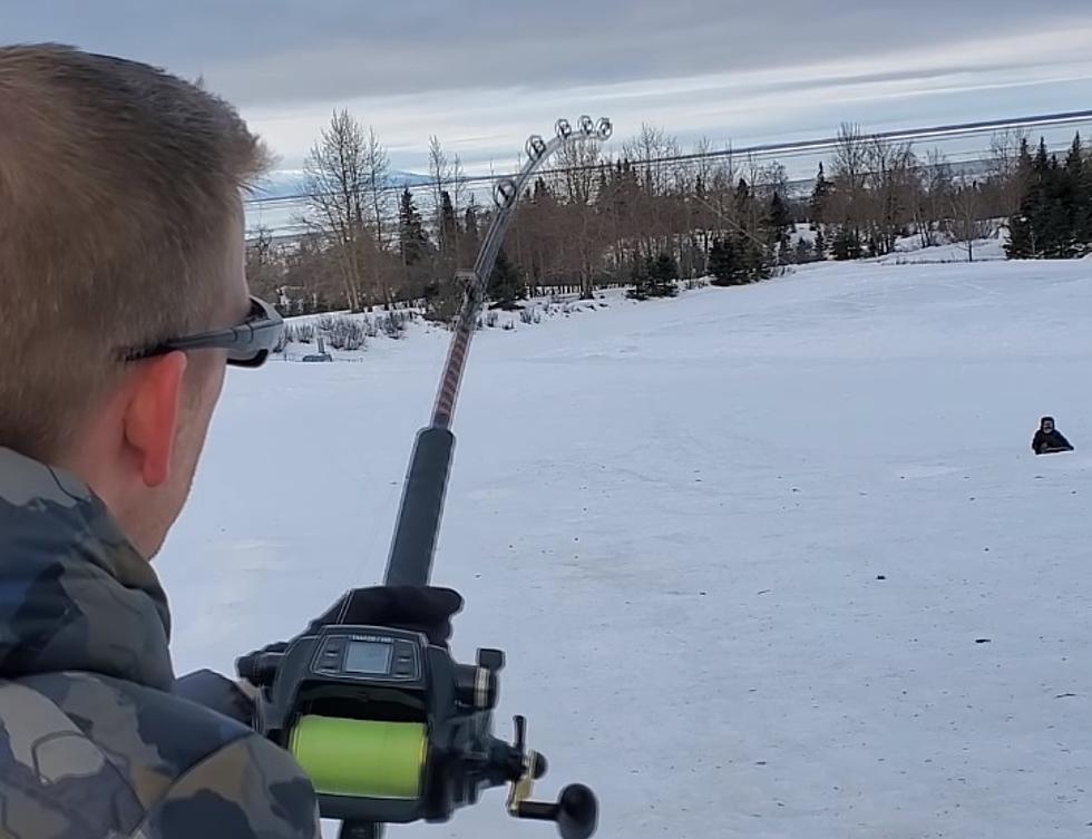Work Smarter Not Harder! Genius Dad Reels In Son On Sled