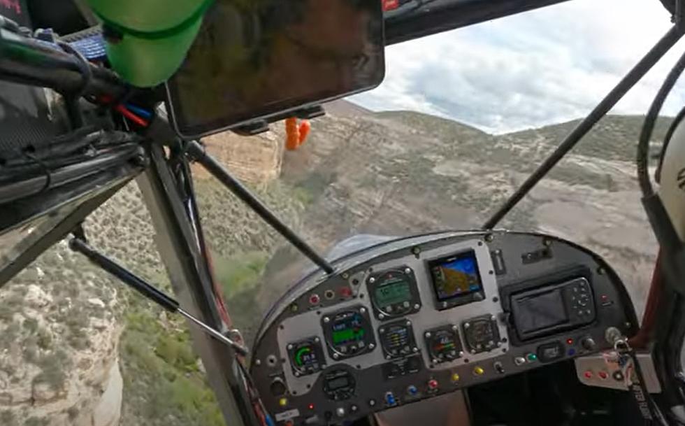 Vertigo Warning! Watch This Crazy Pilot Twisting Through A Wyoming Canyon
