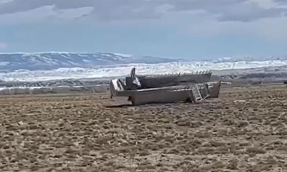 WATCH: Horse Trailer Sent Tumbling By Wyoming Wind