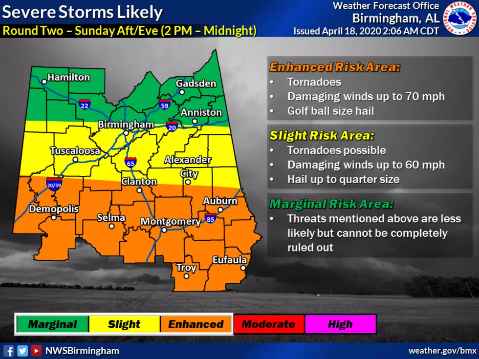 UPDATE: Possible Severe Weather Sunday