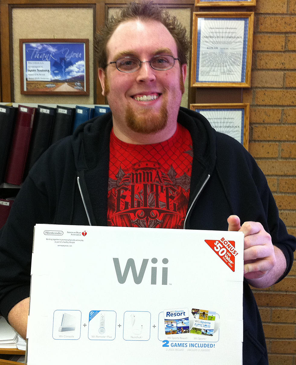 Robert From Shoshone Won A Wii!