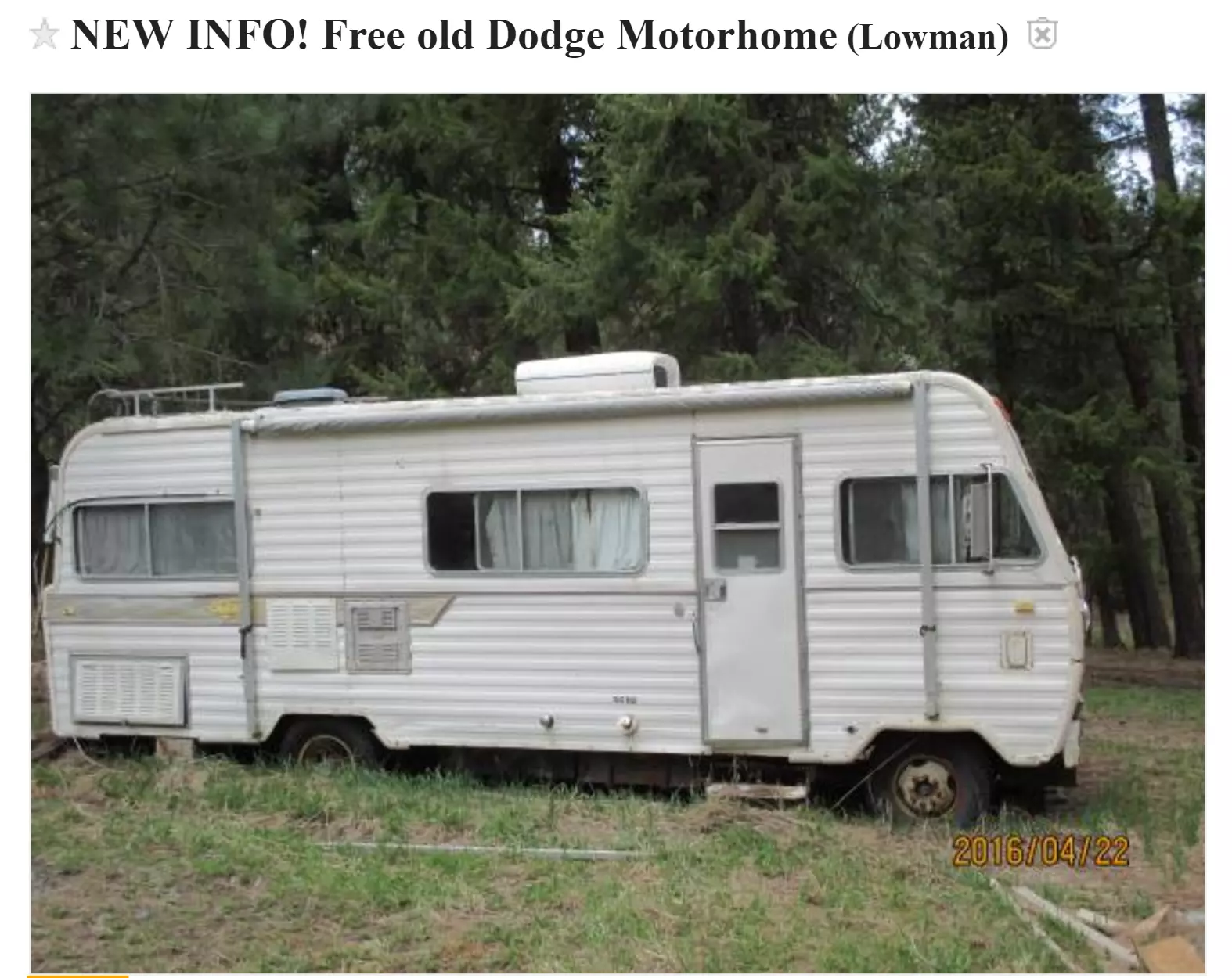 camper van for sale craigslist