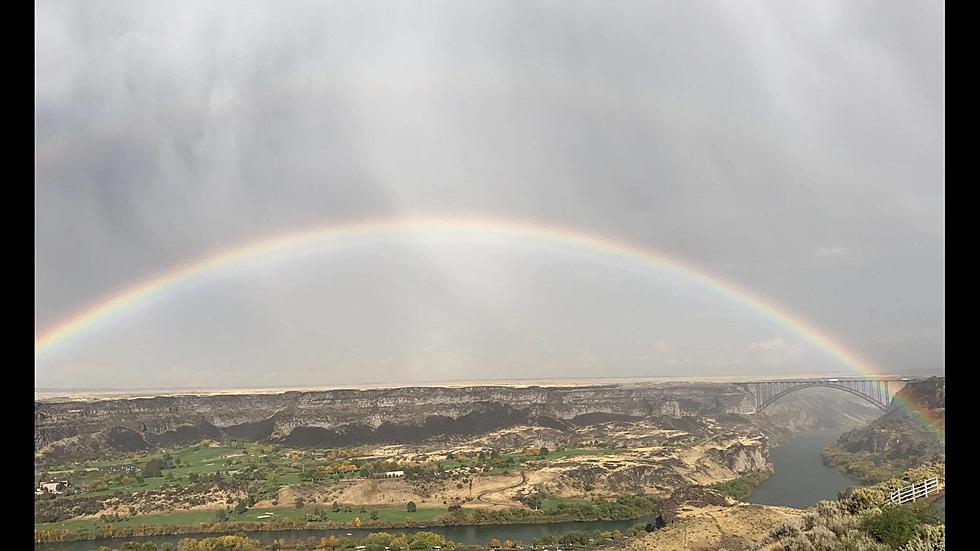 Cool Rainbow And Hail Pic Captured During Freak Twin Falls Hail Storm